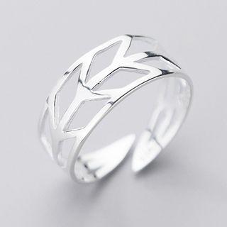 Cutout Open Ring S925 Silver - As Shown In Figure - One Size