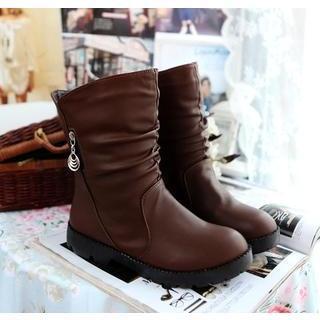 Ruched Short Boots