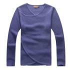 Wrap-front Knit Top