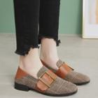 Plaid Strapped Loafers