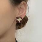 Bow Square Stud Earring