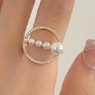 Beaded Geometric Ring Ring - One Size