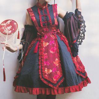 Sleeveless Goldfish Print A-line Lolita Dress