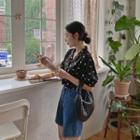 Polka-dot Puff-sleeve Shirt