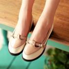 Buckled Contrast Color Flats