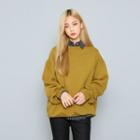 Puff-sleeve Boxy Pullover