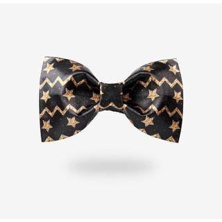Set: Star Print Bow Tie + Pocket Square