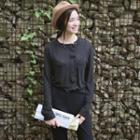 Long-sleeve Half-placket Top