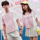 Couple Short-sleeve Panel T-shirt