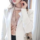 Double-breasted Faux-pearl Button Jacket