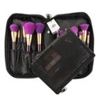 Lightweight Makeup Brush Pouch Black - One Size
