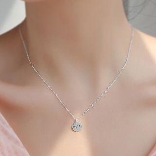 925 Sterling Silver Lettering Necklace 1 Pc - Lettering Necklace - One Size