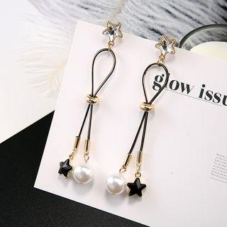 Faux Pearl & Star Dangle Earring