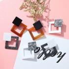 Square Acetate Dangle Earring