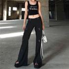Low Rise Heart Ring Bootcut Pants