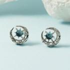 Moon & Star Faux Gemstone Alloy Earring Star Earring - Blue - One Size