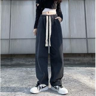 Drawstring-waist Loose Fit Jeans