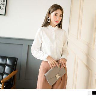 Frilled Trim Lace Blouse