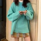 Knit Wide Sweater + A-line Skirt