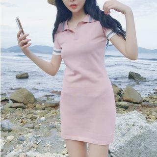 Short-sleeve Polo Mini Dress