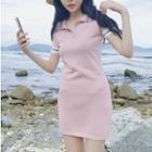 Short-sleeve Polo Mini Dress