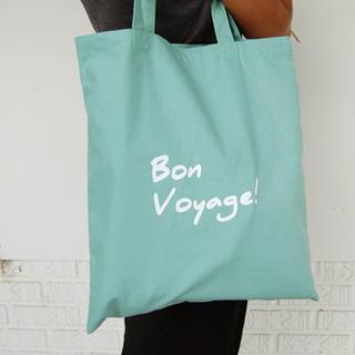 Lettering Lightweight Shopper Bag  Mint Green - One Size