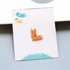 Fox Alloy Brooch Brown - One Size