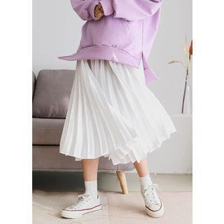 Tall Size Accordion-pleat Long Skirt