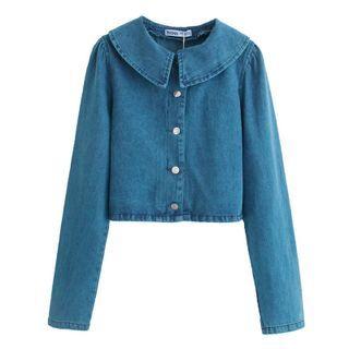 Doll-collar Denim Jacket
