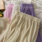 Elastic High-waist Pleated Midi Skirt In 5 Colors