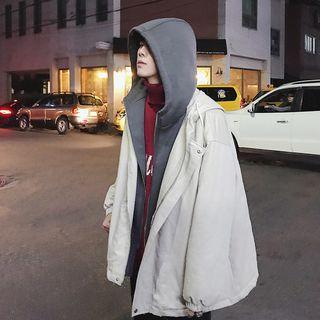 Mock Two-piece Padded Zip Jacket