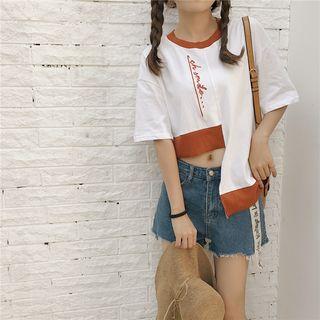 Asymmetric Hem Printed Tee