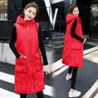 Zip Long Padded Vest