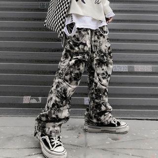 Tie Dye Straight Fit Cargo Pants