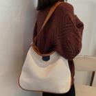 Plain Crossbody Bag Beige - One Size