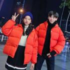 Couple Matching Two-way Hooded Padded Jacket