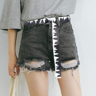 Print Canvas Double D-ring Belt
