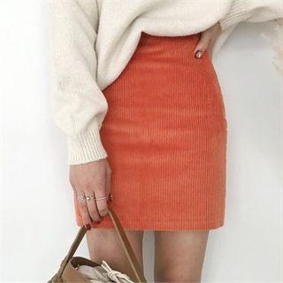 Corduroy H-line Miniskirt