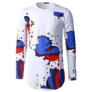 Long-sleeve Painted T-shirt