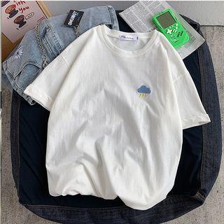 Set Of 3: Short-sleeve Embroidered T-shirt
