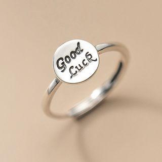 Lettering Sterling Silver Ring 1 Pc - S925 Silver - Silver - One Size