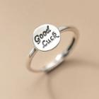 Lettering Sterling Silver Ring 1 Pc - S925 Silver - Silver - One Size