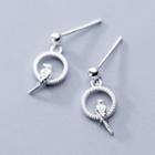 925 Sterling Silver Bird Dangle Earring 1 Pair - Silver - One Size