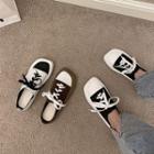 Square-toe Color Block Sneakers