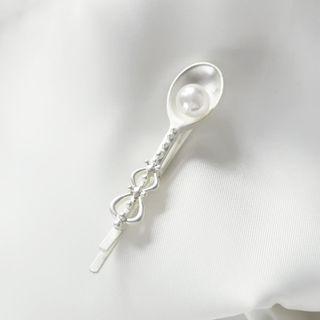 Spoon Hair Clip 348 - Silver - One Size