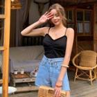 Shirred Knit Camisole Top