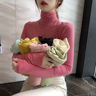Turtleneck Long-sleeved T-shirt In 8 Color