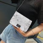 Marble Faux Leather Crossbody Bag