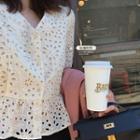 V-neck Filigree One Piece + Elbow-sleeve Top + Long-sleeve Top