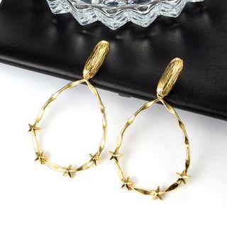 Alloy Star Drop Earring Gold - One Size
